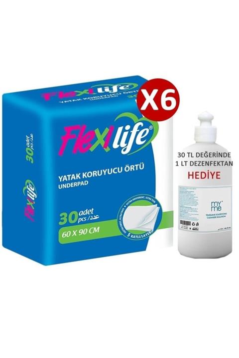 Flexi Life Flexilife Köpek Çiş Pedi Yatak Koruyucu 60x90cm 30lu 6 Paket 180 Adet