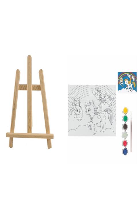 Ümraniye Hobi Sanat Mini Şövalyeli Tuval Boyama Seti Bts25 Tuval Numaralı Tuval Set 25x35 Atlar