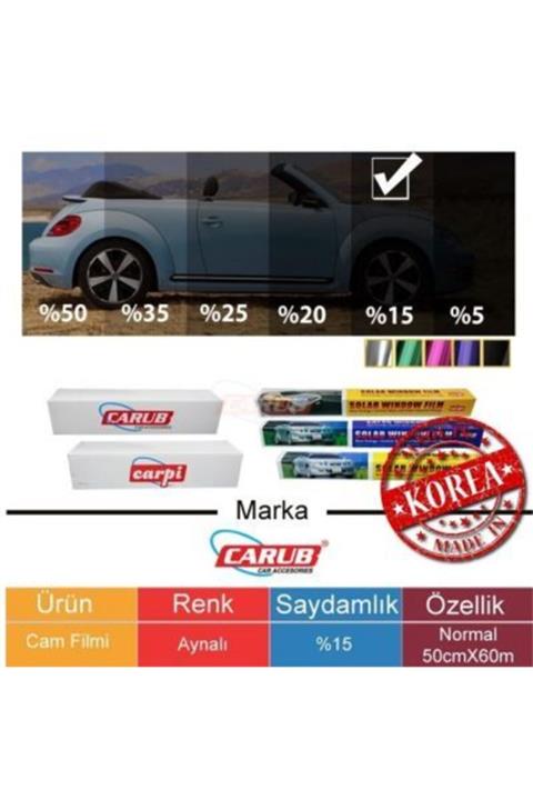 Nettedarikçisi Cam Filmi 50cmx60m Aynalı%15 Sh015