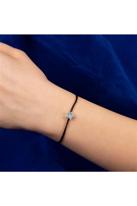 UĞURLU1974 Kadın Siyah Yıldız Pırlanta Bileklik