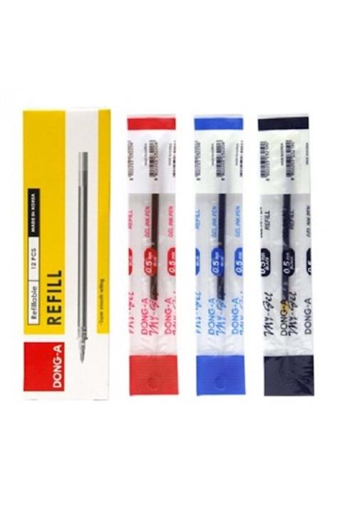 DongA Tükenmez Kalem Yedeği Mygel Jel 0.5 Mm Siyah 12\