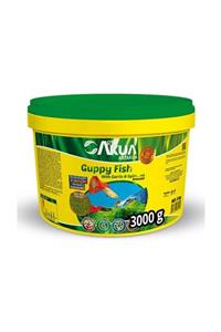 Artakua Guppy Fish With Spirulina Garlic Granul Yem 3000 gr