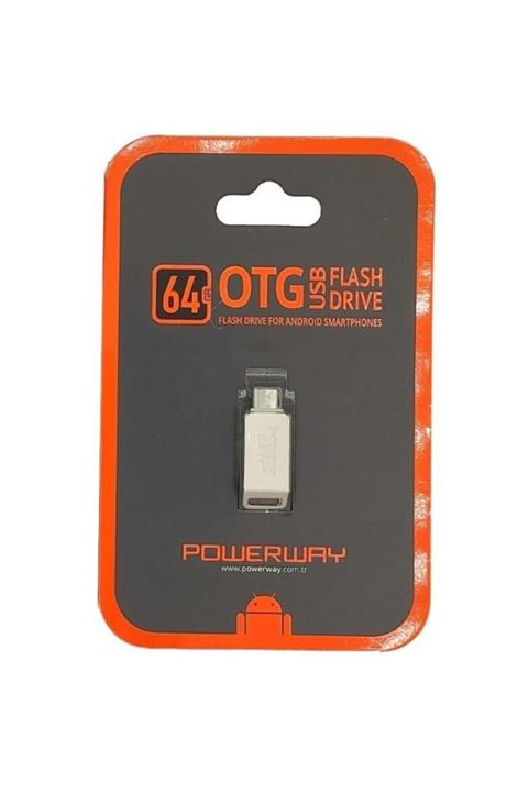 POWERWAY 64 Gb (micro Otg) Metal Flash Bellek