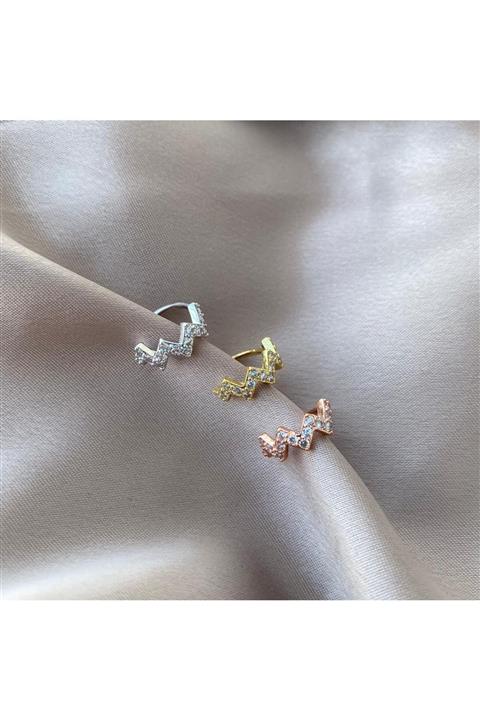 Fi Season Zikzak Taşlı Rook Piercing