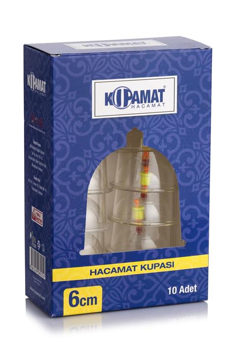 KUPAMAT Hacamat Kupası Masaj Kupası 6 Numara 50 Adet+Pompa