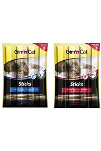 Gimcat Sticks 10 Adet 5 Somonlu + 5 Tavuklu Kedi Ödül Çubuğu