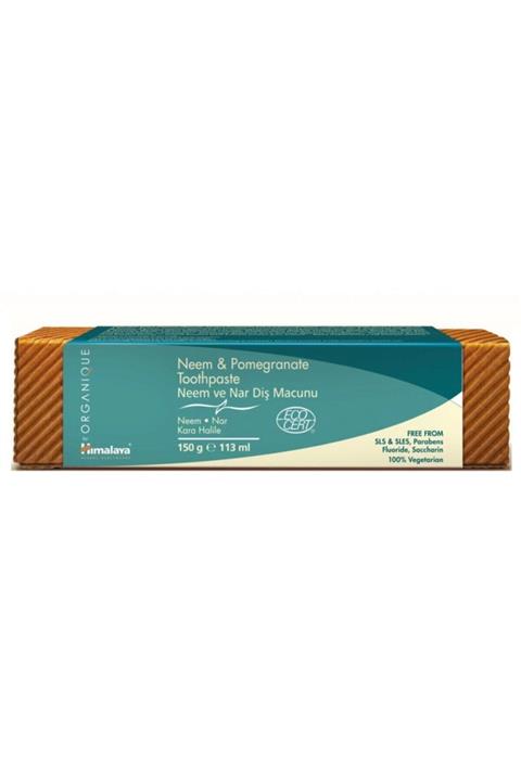Himalaya Neem Ve Nar Özlü Florürsüz Floridsiz Organik Diş Macunu 113 Ml