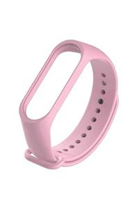 PUFWİN Pufwin  Mi Band 3 4 Uyumlu Silikon Kordon Açık Pembe