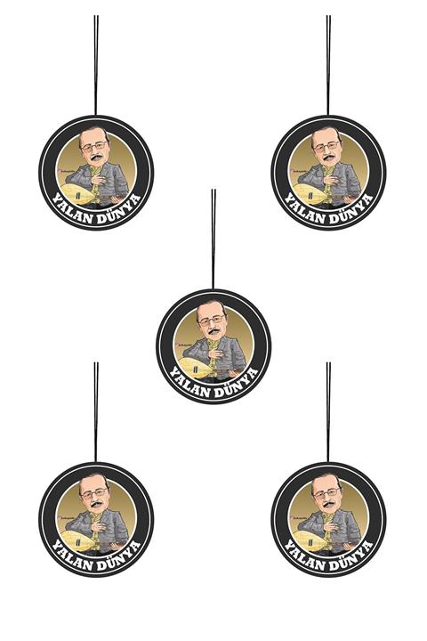ALKANLAR GARAGE Neşet Ertaş Baskılı 5'li Paket Nostaljik Parfüm Esanslı Oto Ayna Kokusu 5 Adet