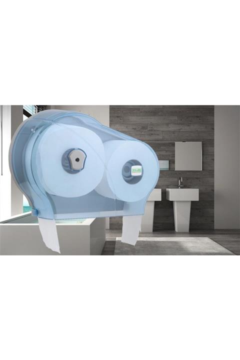 Vialli Şeffaf Dmj1t Double Mini Jumbo No Stop Tuvalet Kağıdı Dispenseri