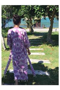 Sunday Funday Kadın Mor Jakarlı Kimono