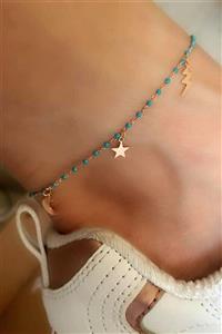 OSESHOP Zinciri Mine Detaylı 925 Ayar Gümüş Rose Trend Halhal