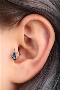 TakıConcept Cerrahi Çelik Orta Parmak Tragus Helix Kulak Piercing