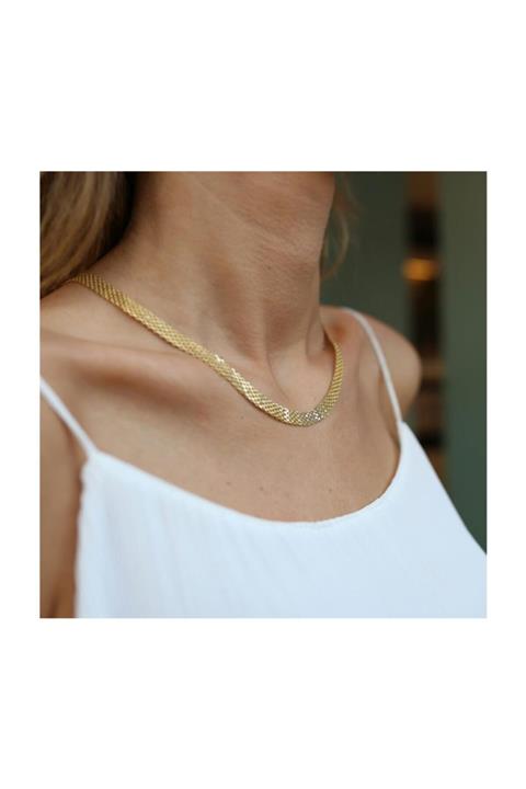 ByGoldenHouse Kalın Hasır Kolye