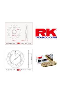 RK Kawasaki Kx 250 F  Off-road Zincir Dişli Set 520 Mxz 13/50t(2011-2018)