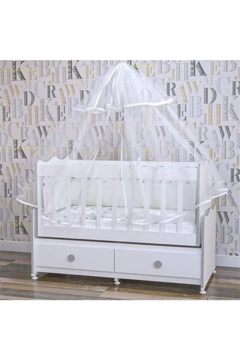 Garaj Home Elegant Gri Lüks Uyku Setli Beşik Kombini