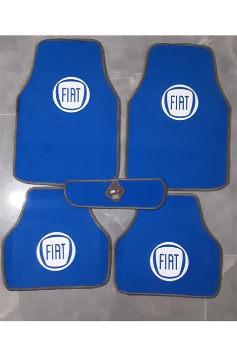 Universal Fiat Egea Fiat Logolu Mavi Halı Paspas Çift Katlı