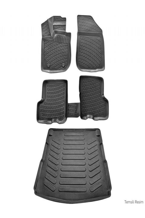 Rizline Volkswagen Golf 6 2009-2012 3d Paspas Siyah & Bagaj Havuzu Set