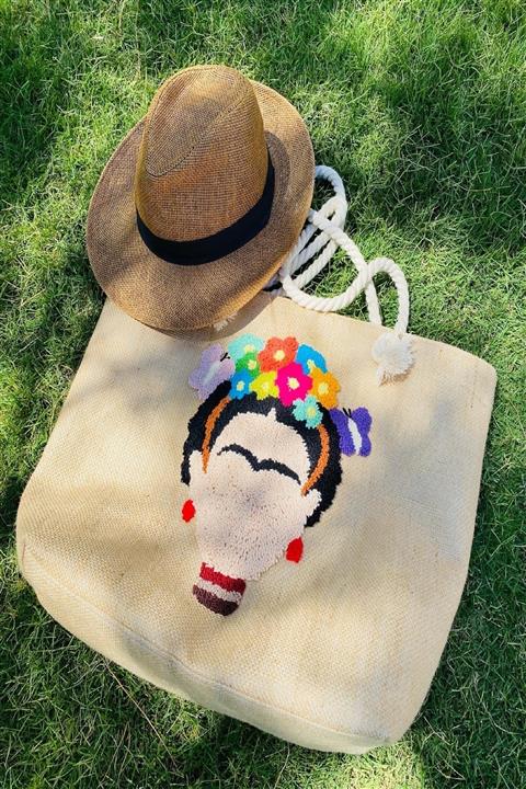 Box of Punch Punch Işlemeli Plaj Çantası