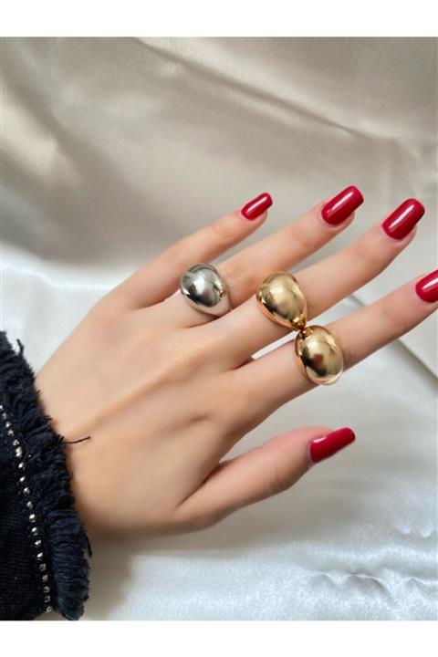 Lumière & Co. Ayarlanabilir Gold Bombe Yüzük