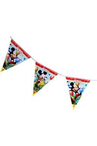 Modus Shop Mickey Mouse Temalı Üçgen Bayrak Flama Süsleme 3.2 Metre