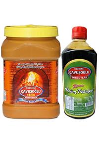 Çavuşoğlu Odun Ateşinde Kepekli Bozkır Tahini 930g + Üzüm Pekmezi 1000g
