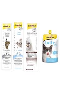 Gimcat Taurine + Kitten Paste 50 g + Anti-hairball Malt 100 g Paste Kedi Macunları + Sıvı Kedi Sütü 200 ml