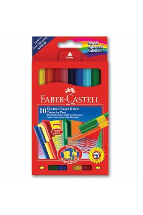 Faber Castell Birbirine Geçmeli 10 Lu Eğlenceli Keçeli Kalem