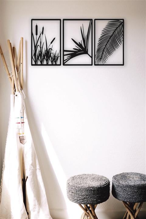 MRCDEKOR Sazlık Duvar Tablosu 50x96cm - Ahşap Dekoratif Modern Duvar Süsü Lazer Kesim