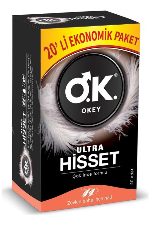 Okey Ultra Hisset Prezervatif 20'li Ekonomik Paket