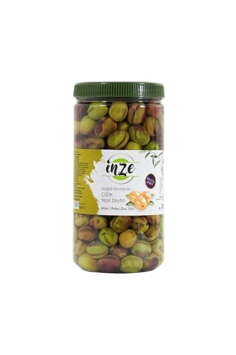 İnze Doğal Fermente Manzanilla Çizik Yeşil Zeytin 1 Kg