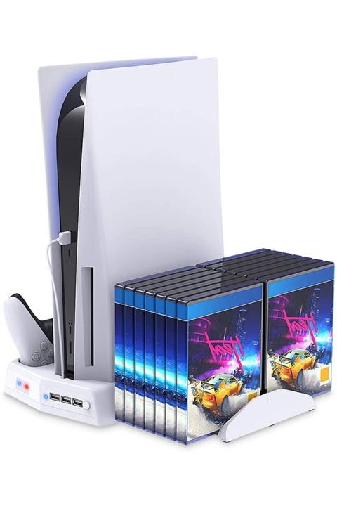 Hvz Sony Ps5 Playstation 5 Dualsense Dock Ps5 Fanlı Stand Beyaz