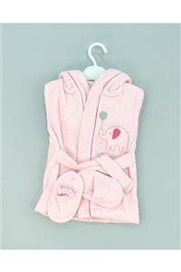 minicombin Bebek Filli İkili Bebek Bornozu 531p Pembe 6-12 Ay