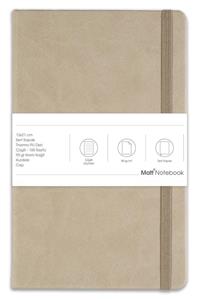 Matt Notebook 13x21 Lastikli Defter Çizgili Bej