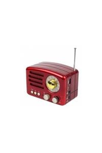 Aydınlı Meier M-160bt Nostaljik Retro Fm Usb Radyo Bluetooth Kırmızı