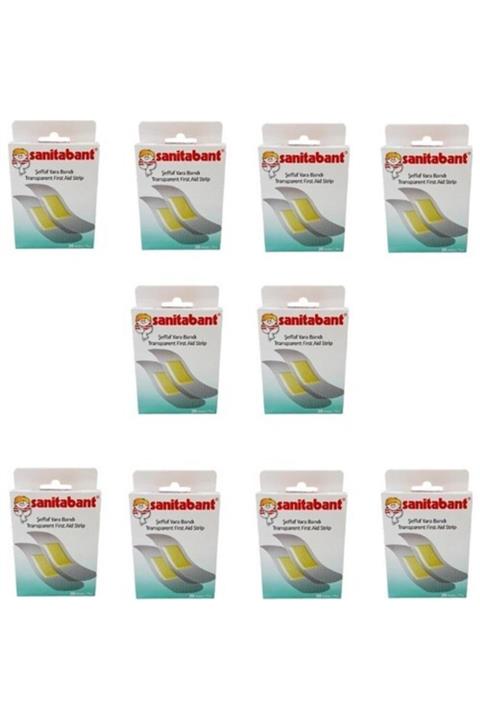 Sanitabant Şeffaf Yarabandı 20'li 10 Kutu 200 Adet
