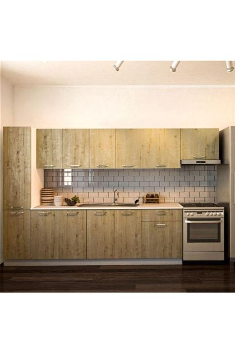 EPİCONCEPT Safir Meşe Arzu Hazır Mutfak Dolabı Kiler Dahil 320cm