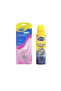 Scholl Kadınlara Özel Açık Ayakkabılar Için Tabanlık+koku Giderici Ve Terleme Önleyici Ayak Spreyi 150 Ml