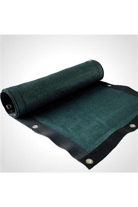 Filexus 6m X 10m Gölgelik Bahçe Çit Filesi Şeritli Halkalı Koyu Yeşil