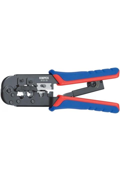 Knipex 97 51 10 Konnektör Sıkma Pensesi 6/8pol. Western