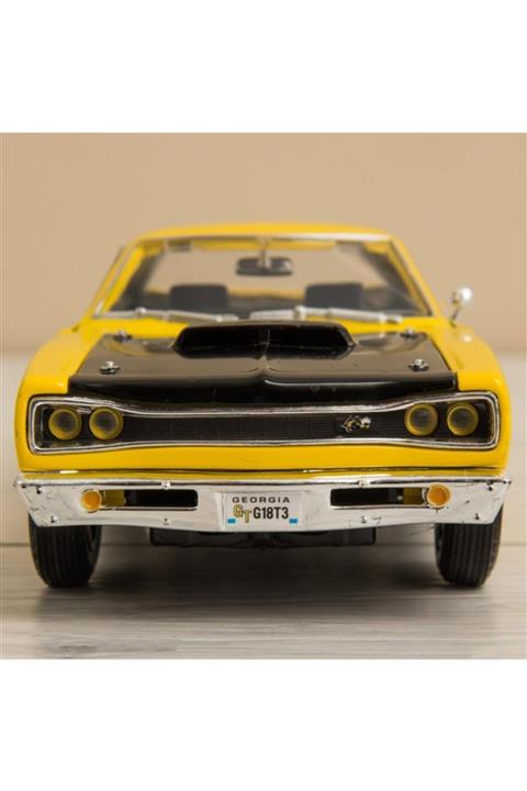 Motor Max Motormax 1969 Dodge Coronet Super Bee 1/24 Sarı Model Araba