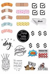 ZobarMarkt Defter Ajanda Planner Laptop Sticker, A4 Boyutu