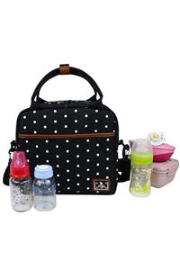 Stylo Unisex Siyah Food Bag Mama Ve Çok Amaçlı Yemek Taşıma Termos  Bebek Bakım Çantası