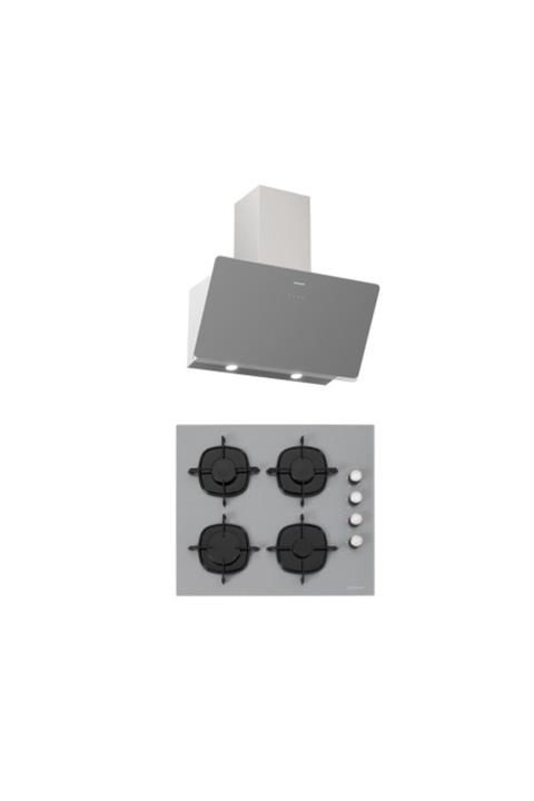 Silverline Gri 2'li Ankastre Set 5 Yıl Garanti (3457 Soho 60+cs5335s01)