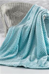 Merinos Çift Kişilik Pearl Tomurcuk Battaniye - Aqua Mint