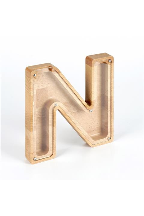 Dekorjinal Masif Ahşap Kumbara Hakumn