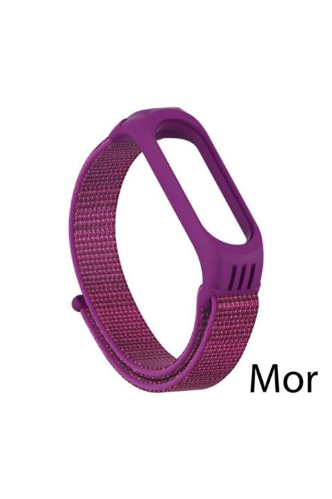 Techmaster Xiaomi Mi Band 3 4 Loop Kumaş Örgü Spor Tme Kordon Kayış