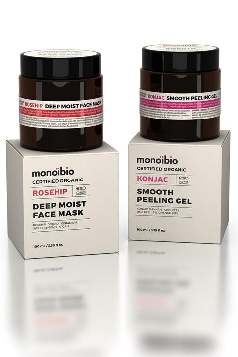 Monoibio Weekly - Cosmos Organik Sertifikalı Haftalık Cilt Bakım Seti - Cilt Bakım Maskesi Ve Peeling