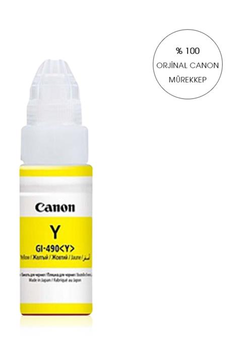 Canon G1400 G2400 G3400- Gı 490 Yazıcılar Için Uyumlu 70 ml Sarı Orijinal M