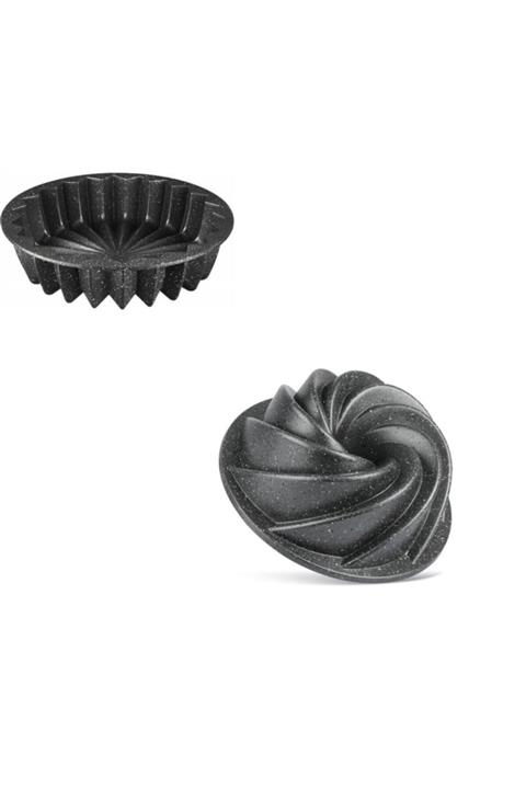 KURCH Inci 2'li Set Döküm Kek Kalıbı & Tart Kalıbı (yanmaz - Yapışmaz)
